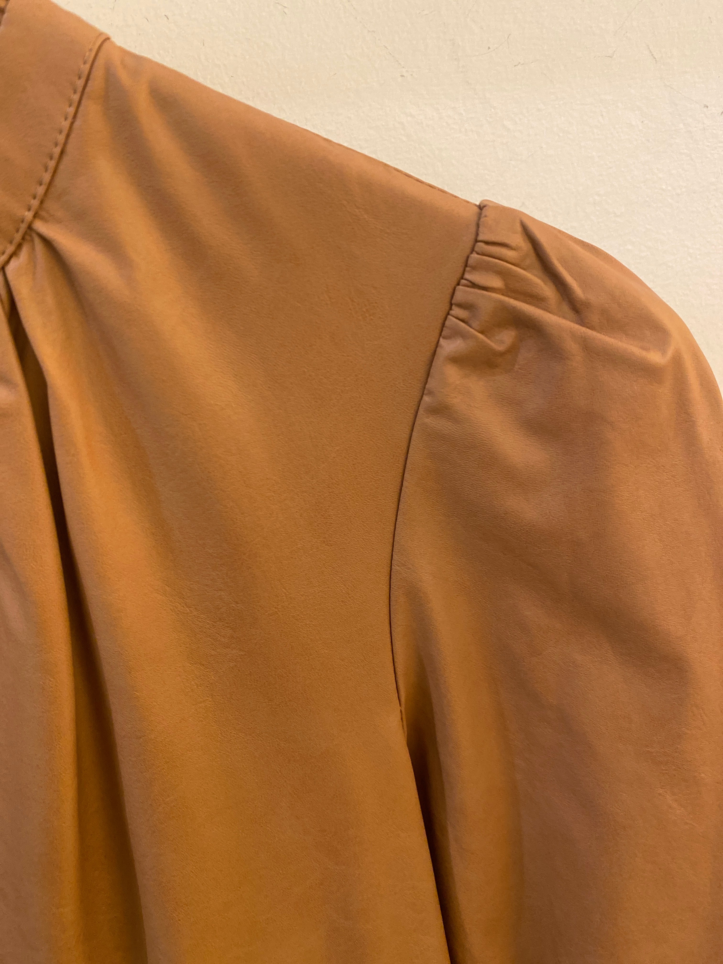 Sherri Leather Dress Caramel