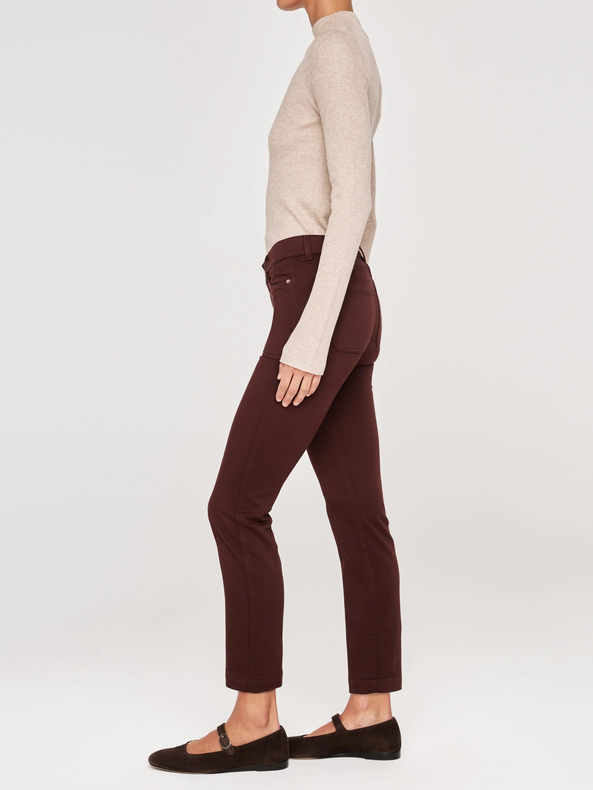 Mara Straight Ankle Jeans Bark