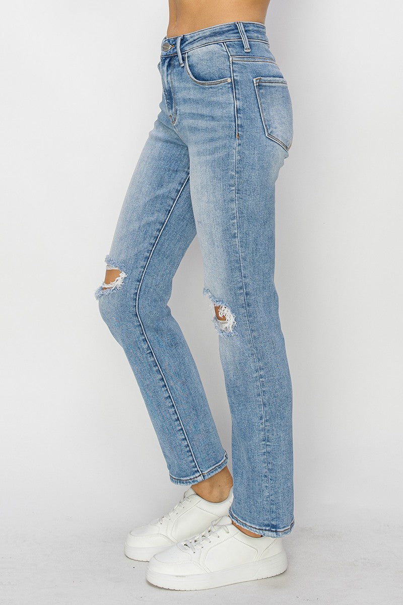 High Rise Ankle Slim Jeans Medium