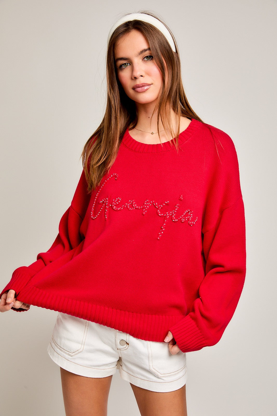 Georgia Round Neck Boxy Sweater