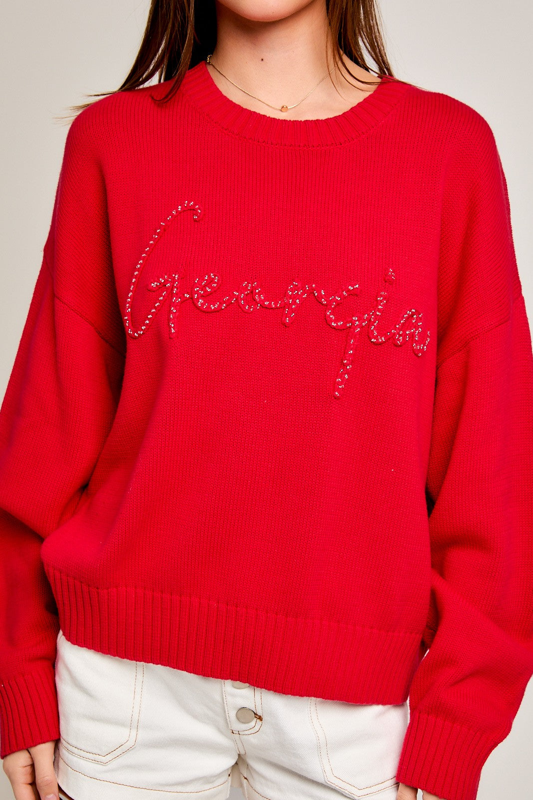 Georgia Round Neck Boxy Sweater