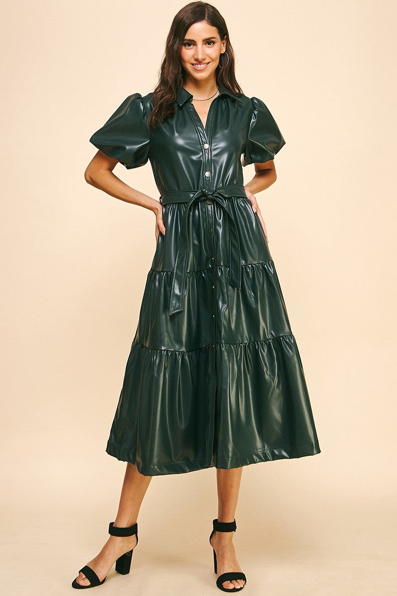 Roz Midi Dress | Hunter Green