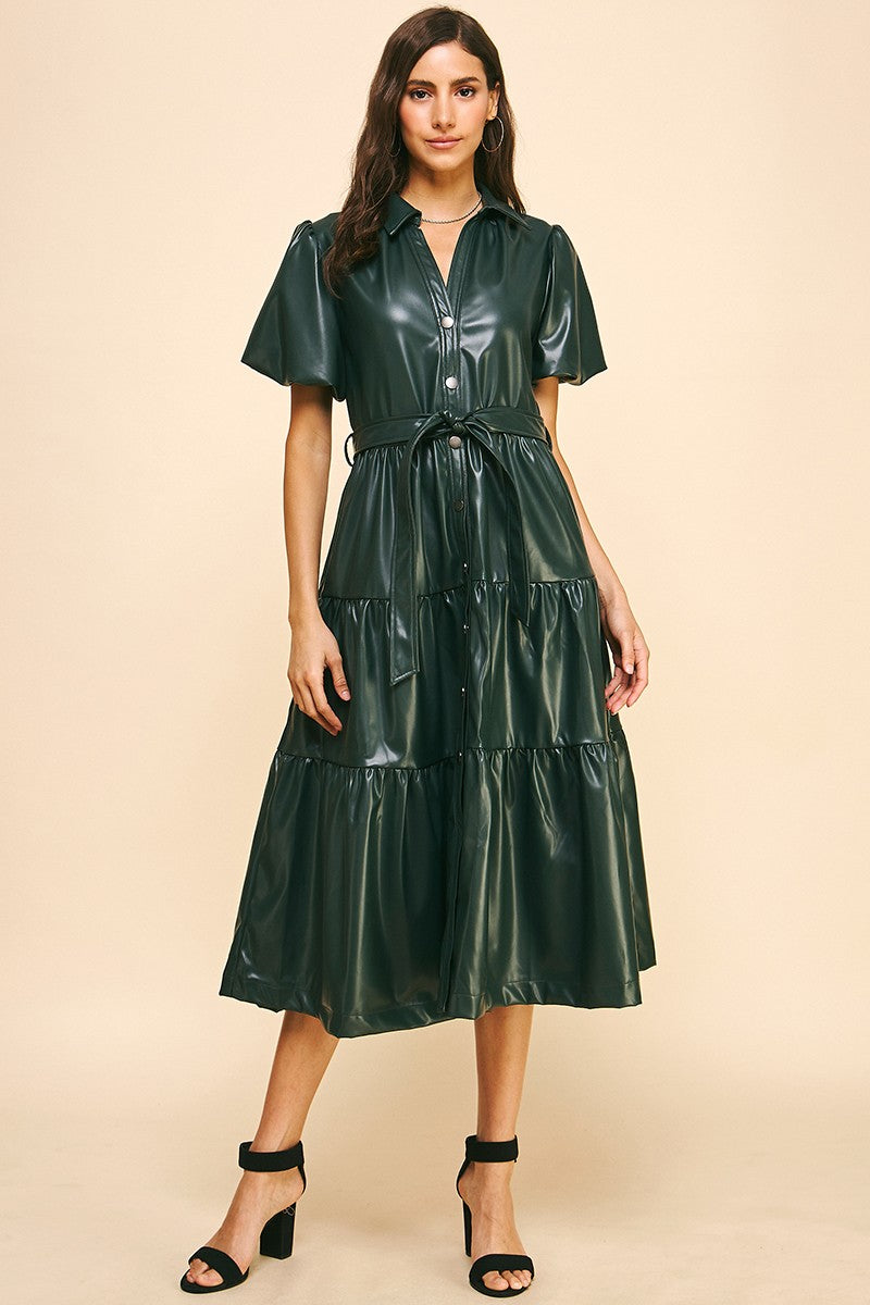 Roz Midi Dress | Hunter Green