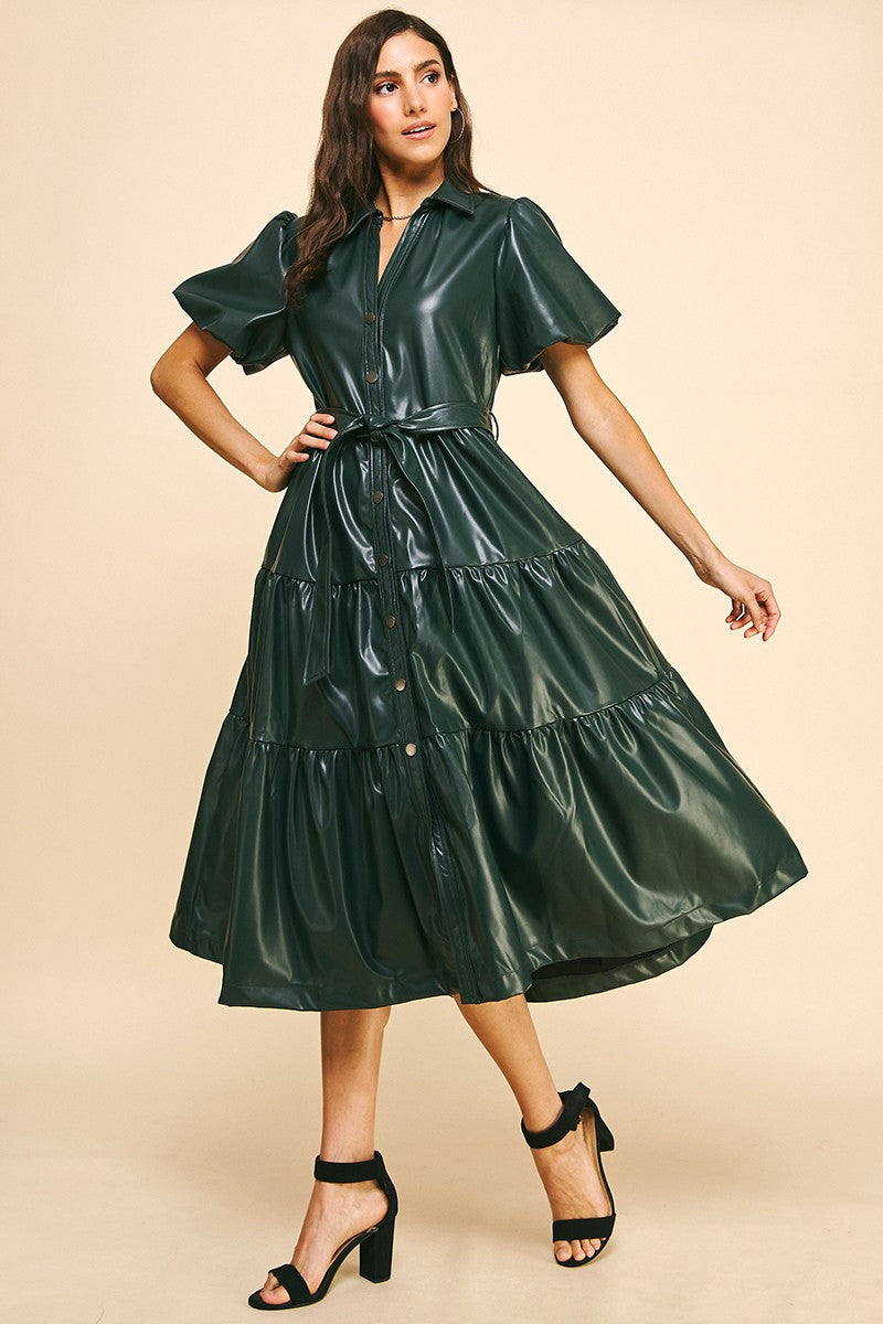 Roz Midi Dress | Hunter Green