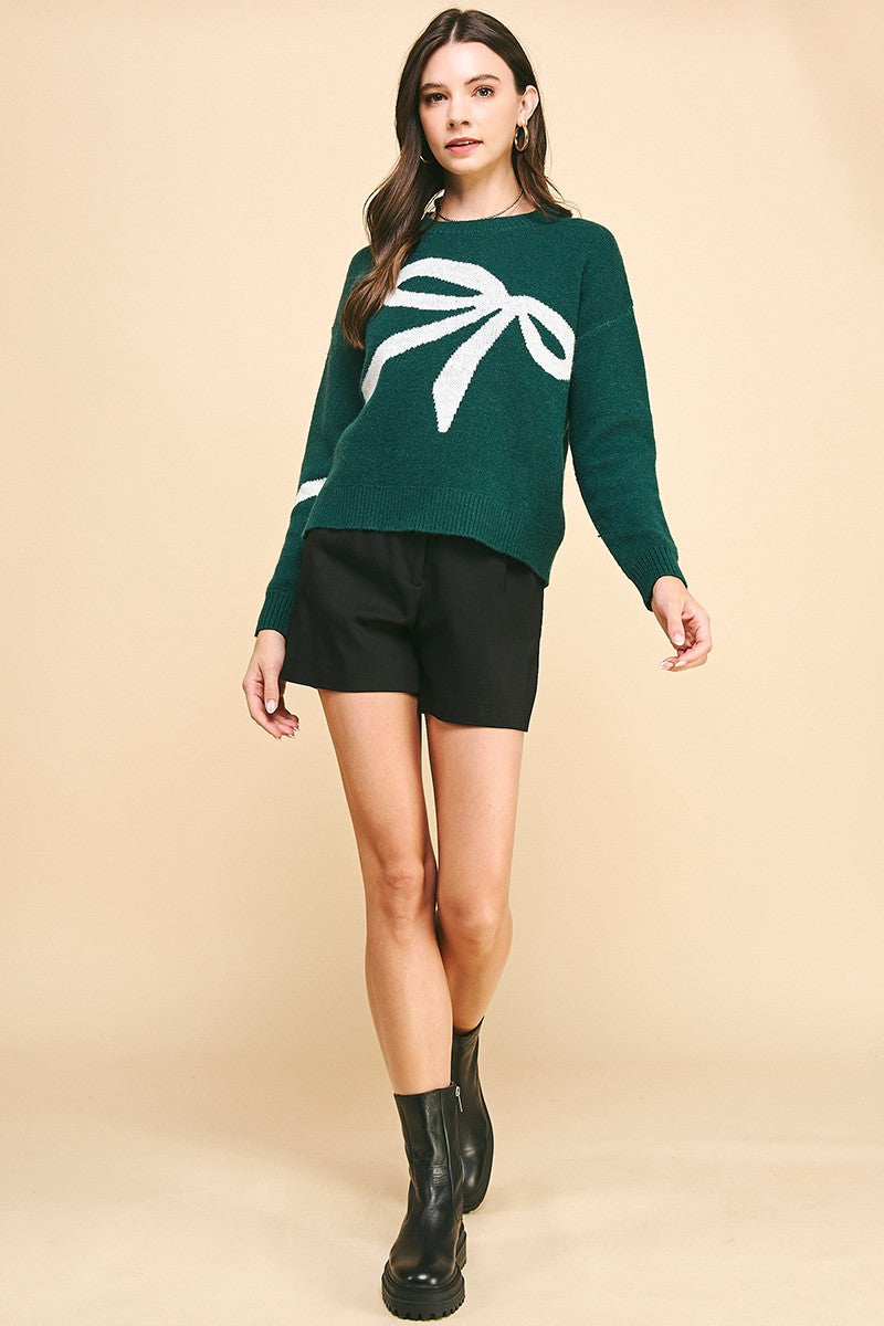 Ribbon Sweater | Dark Green