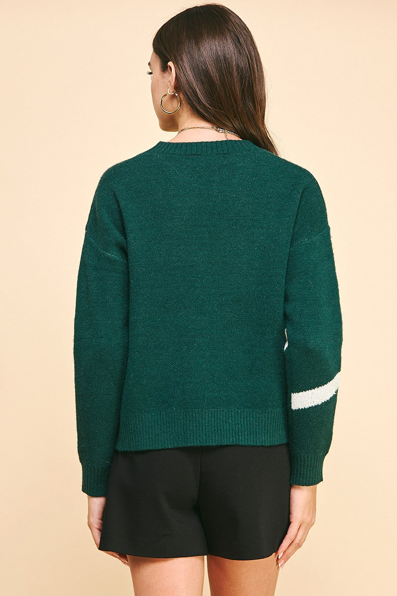 Ribbon Sweater | Dark Green