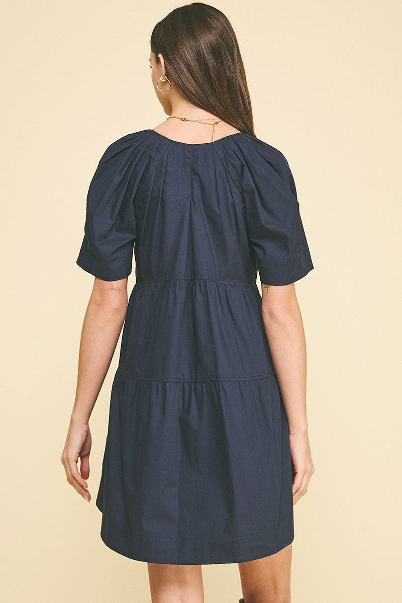 Margot V-Neck Dress | Navy