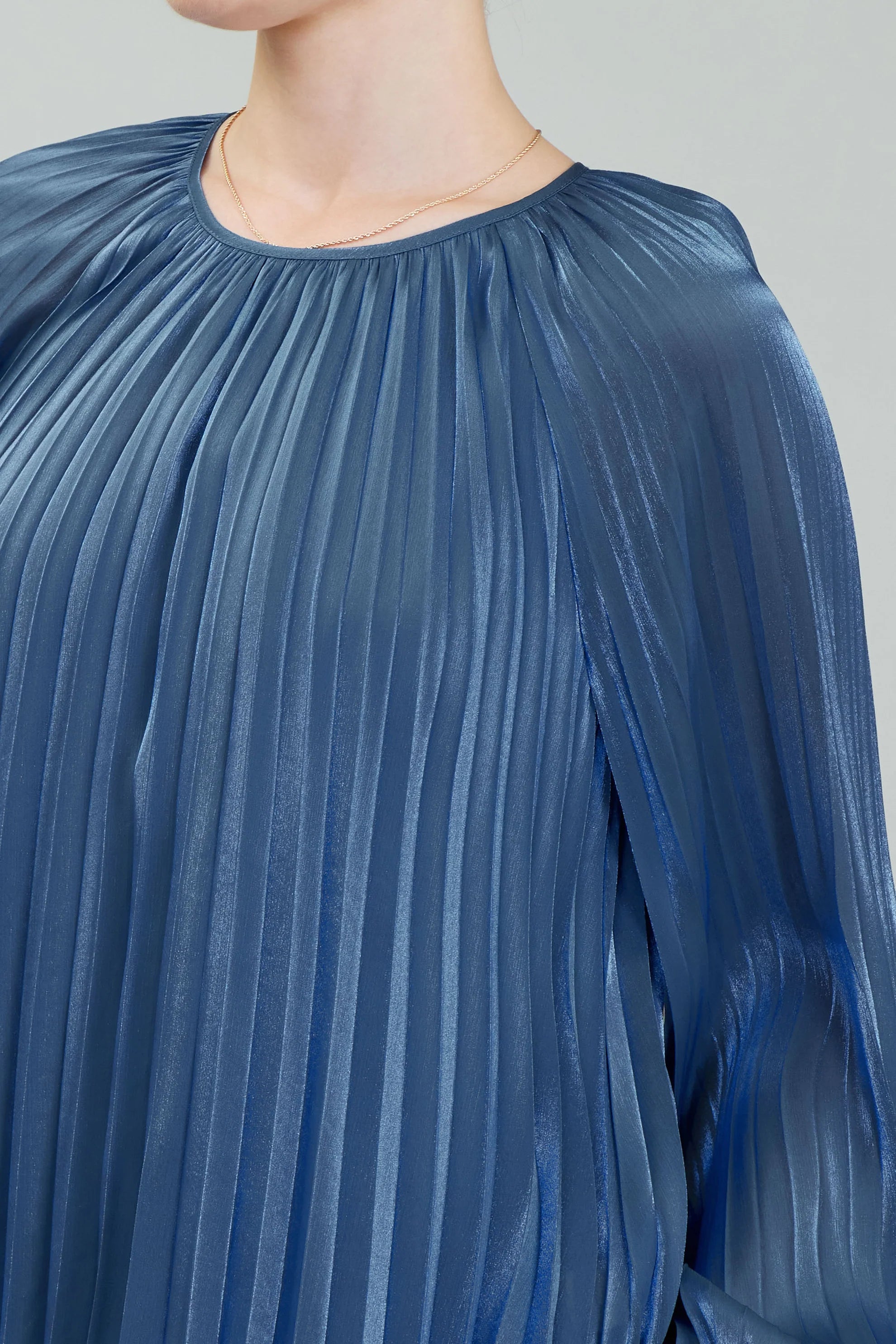 Pam Pleated Blouse | Midnight Blue