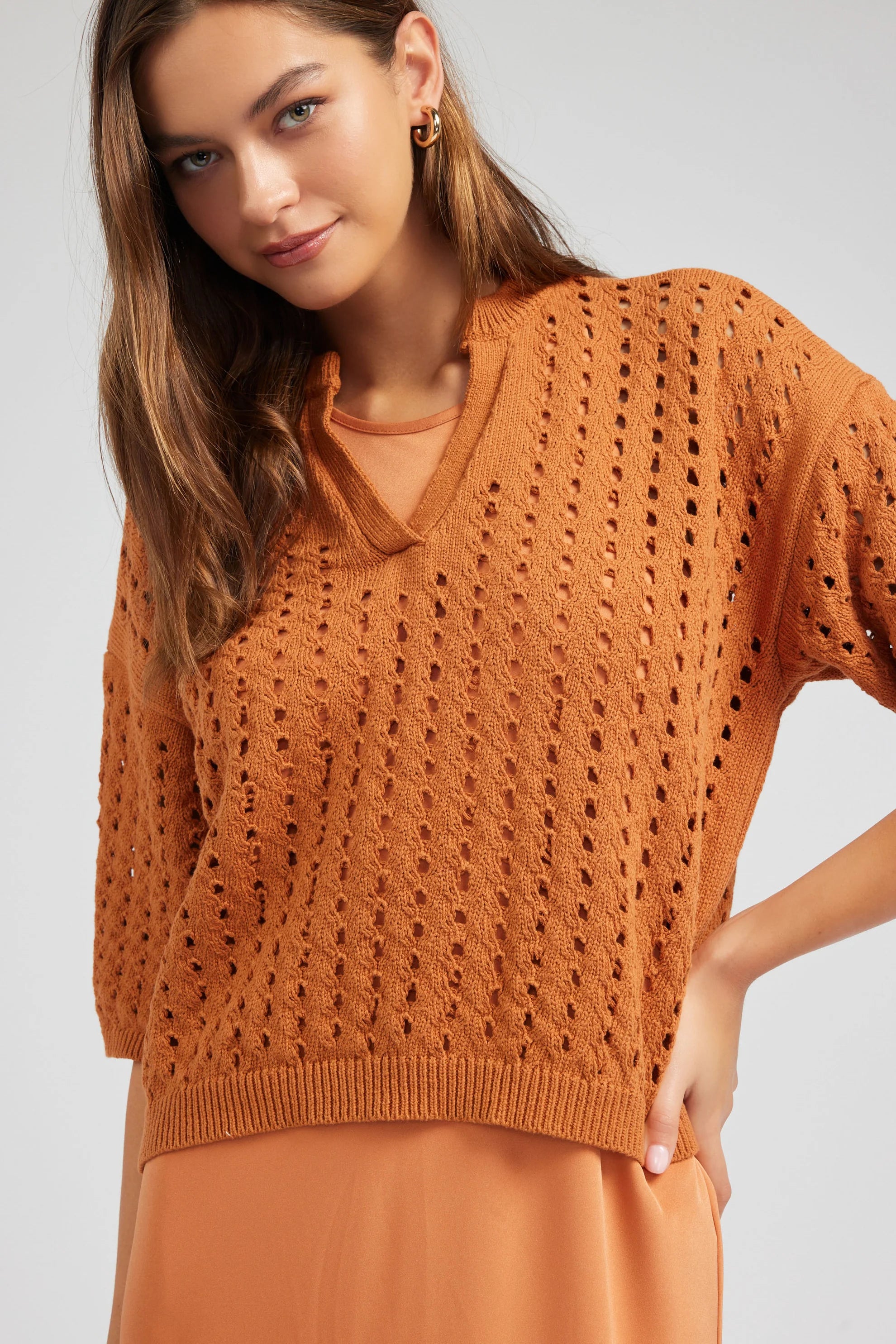 2 Piece Sweater Dress | Burnt Orange