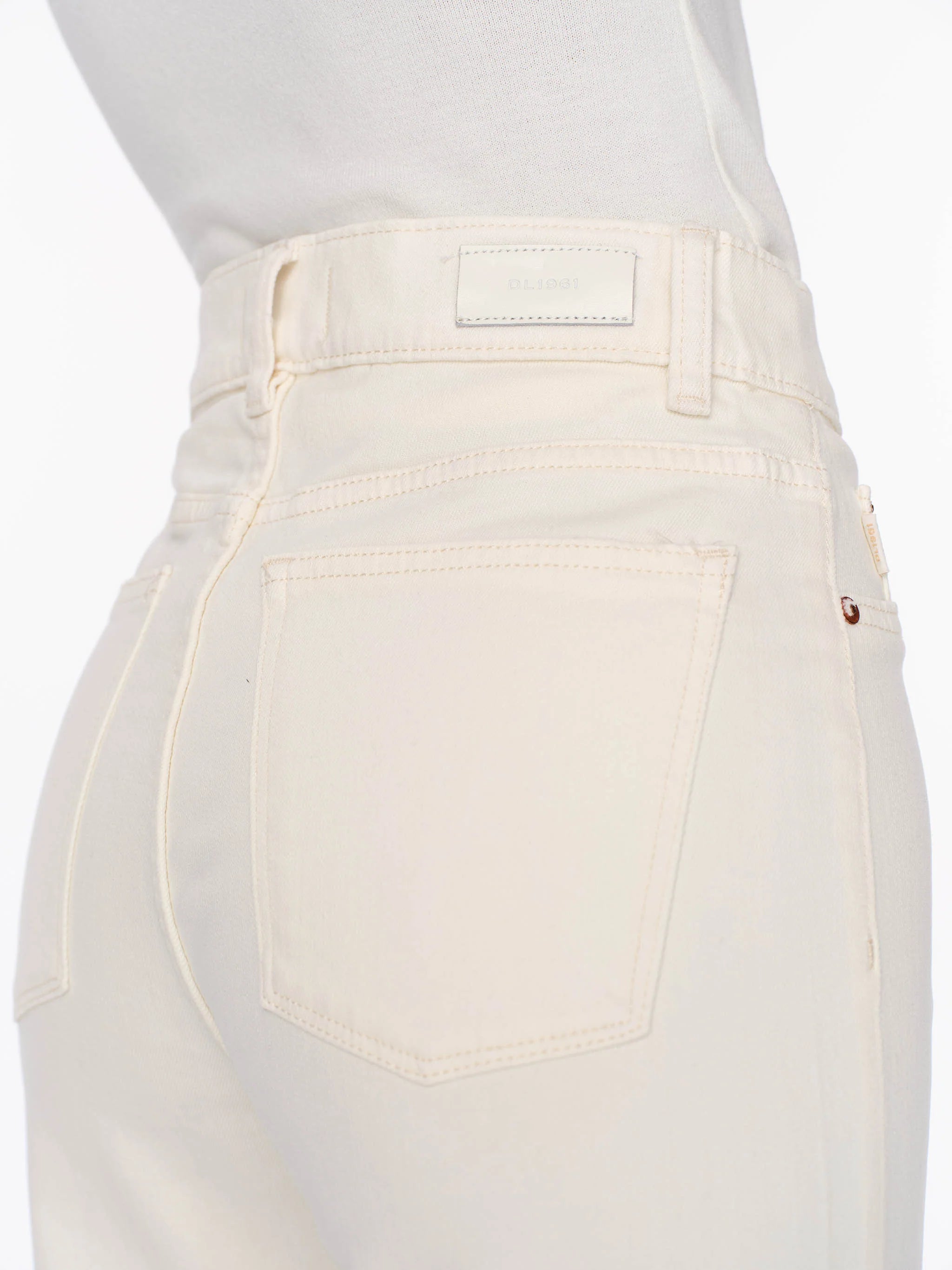 hepburn wide leg: high rise eggshell