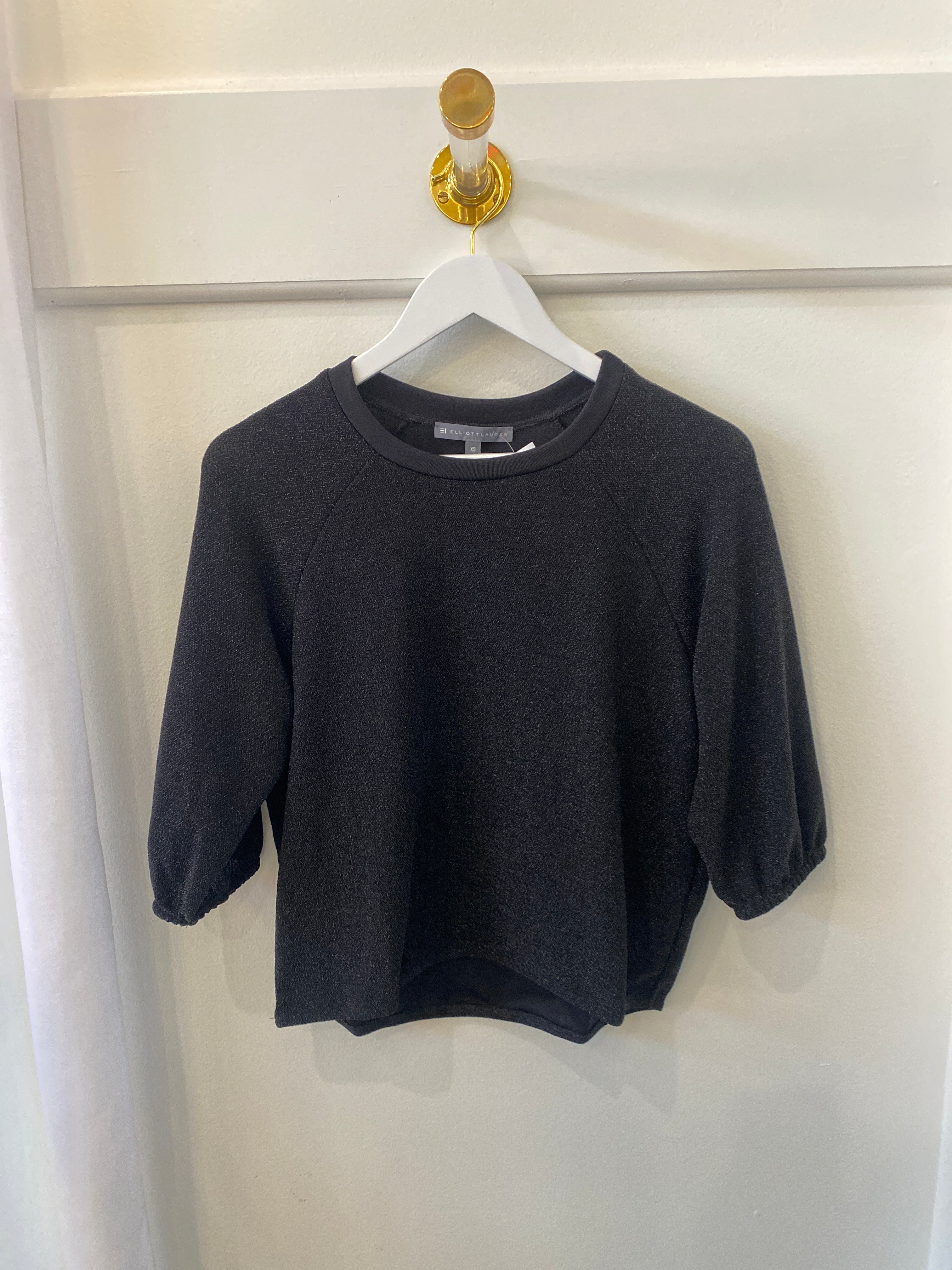 Starry Night Raglan Sleeve Top Black