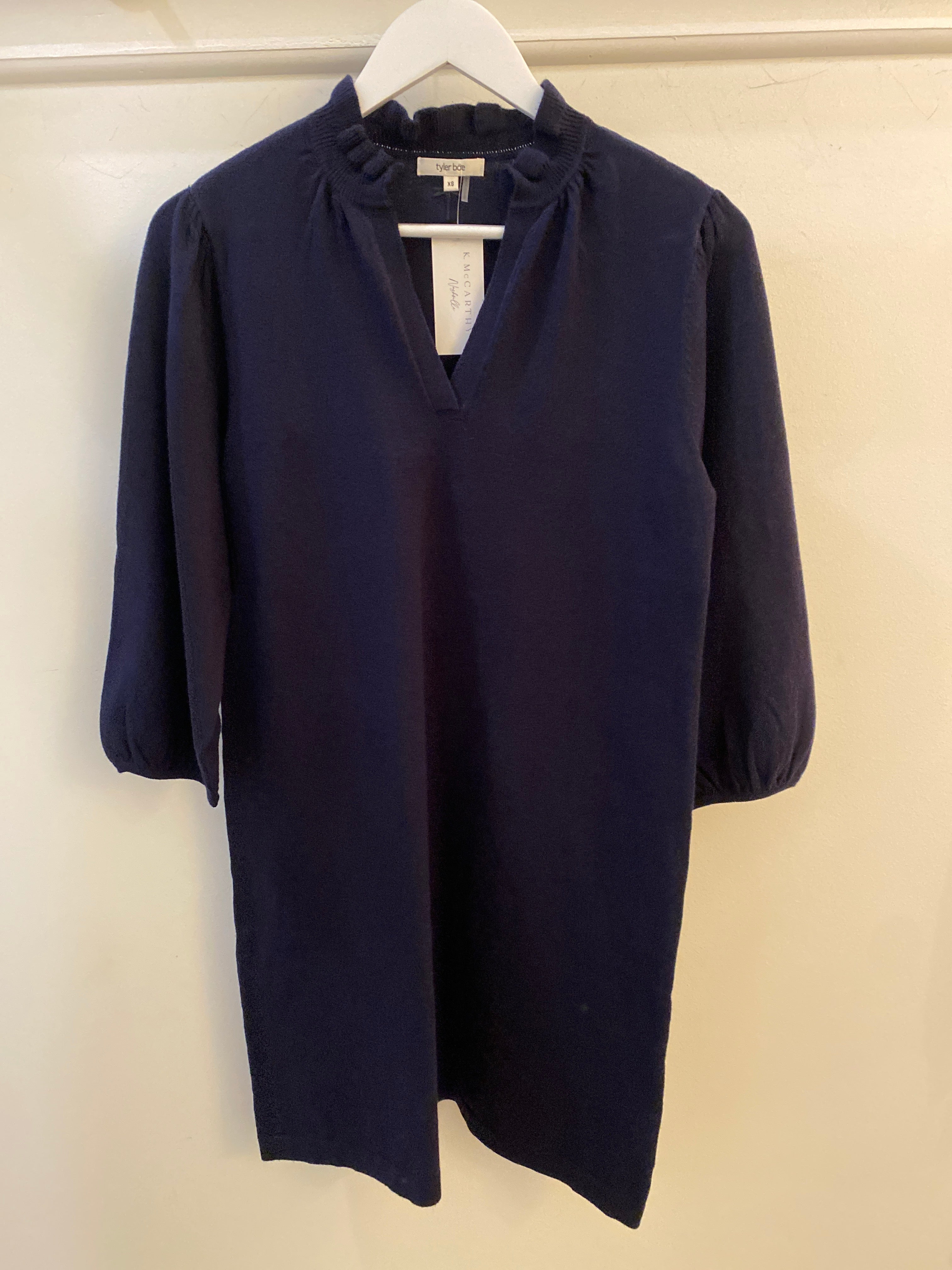 Sherri Cotton Cashmere Dress Navy