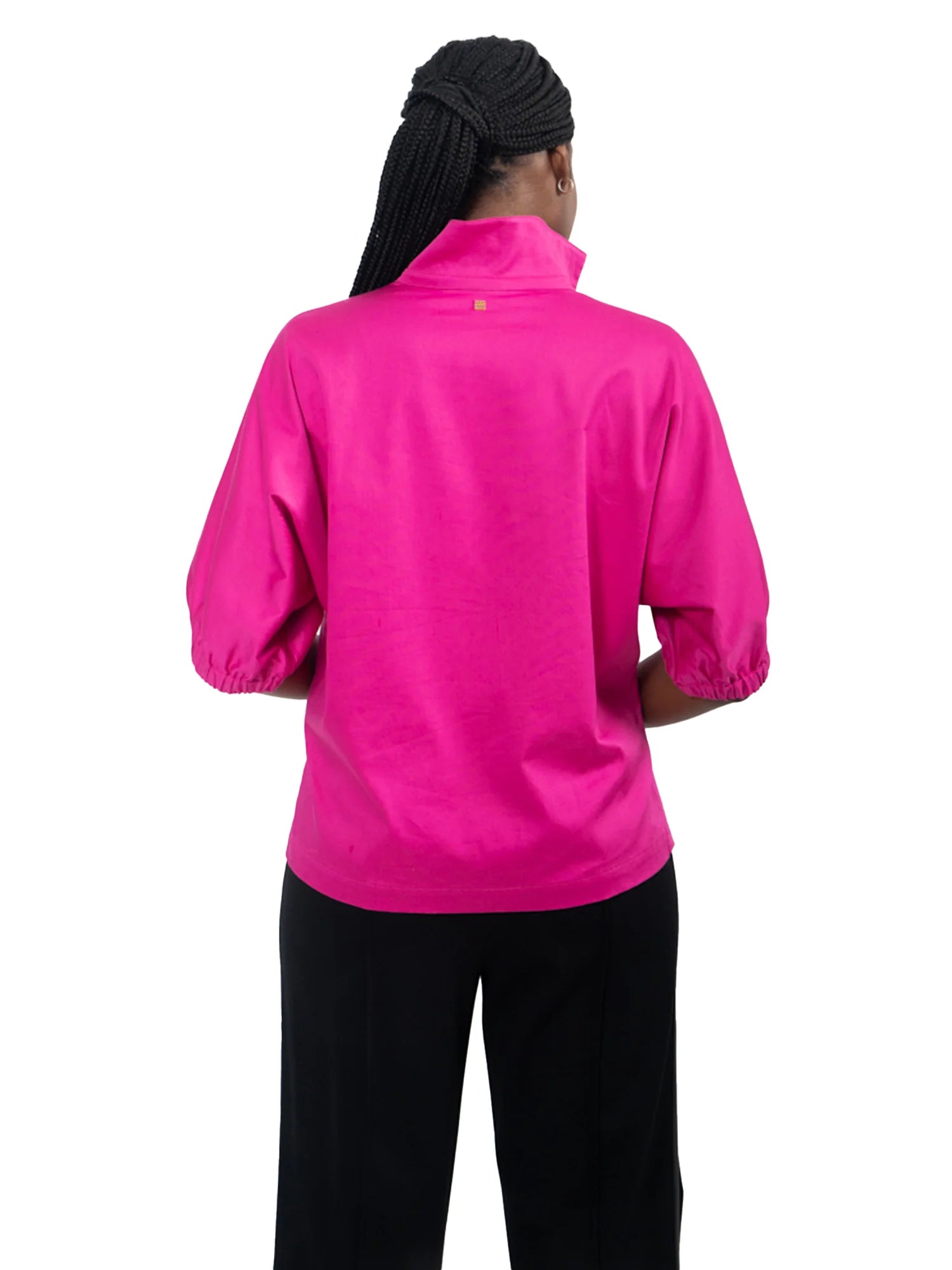 Poppy Top Fuchsia Fedora Cotton Poplin