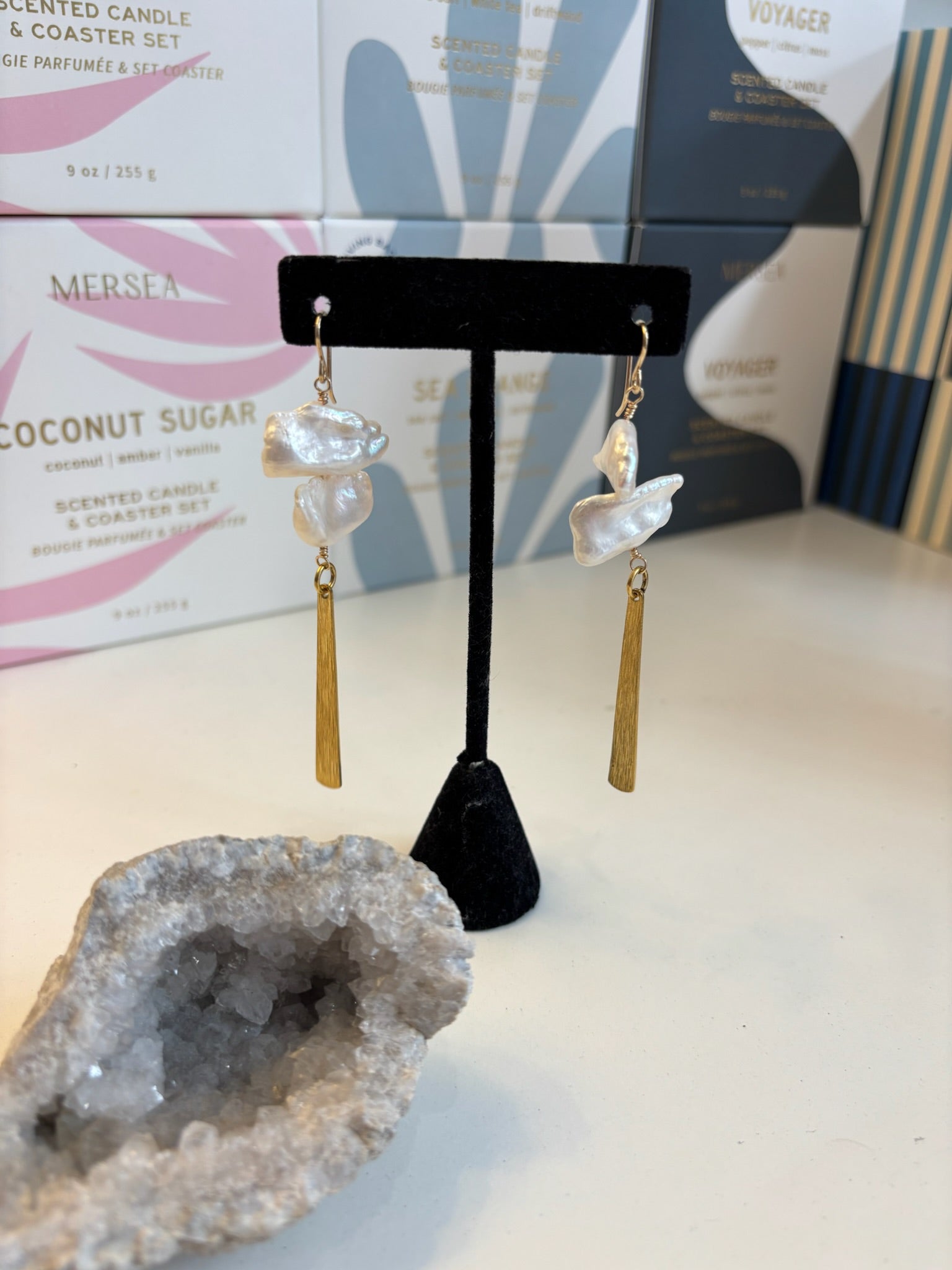 Double Baroque Pearl Earrings