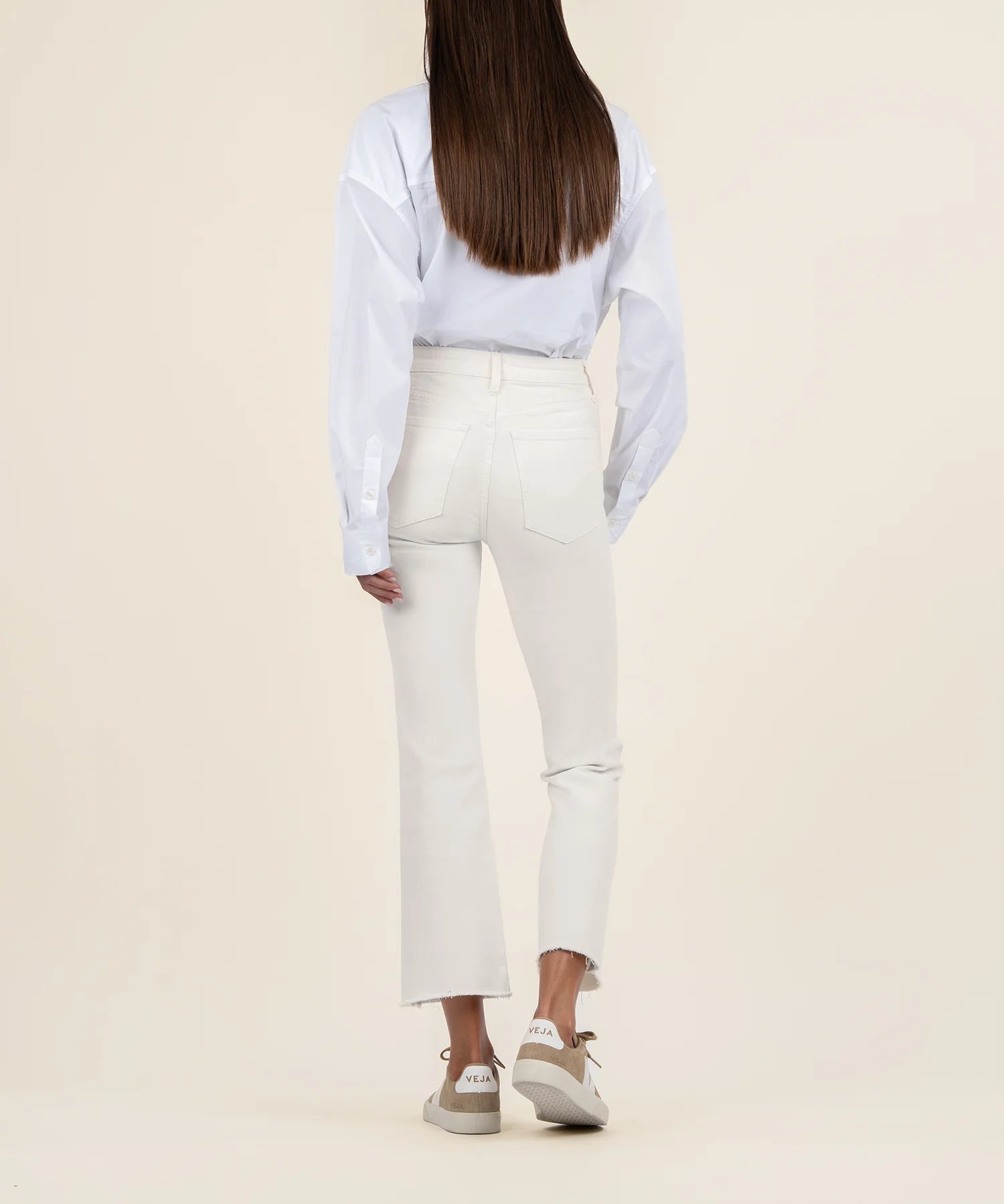 Kelsey High Rise Raw Hem | Ecru