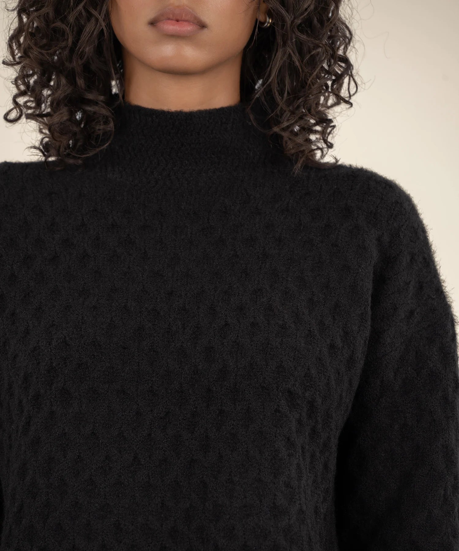 Adah High Neck Sweater Black