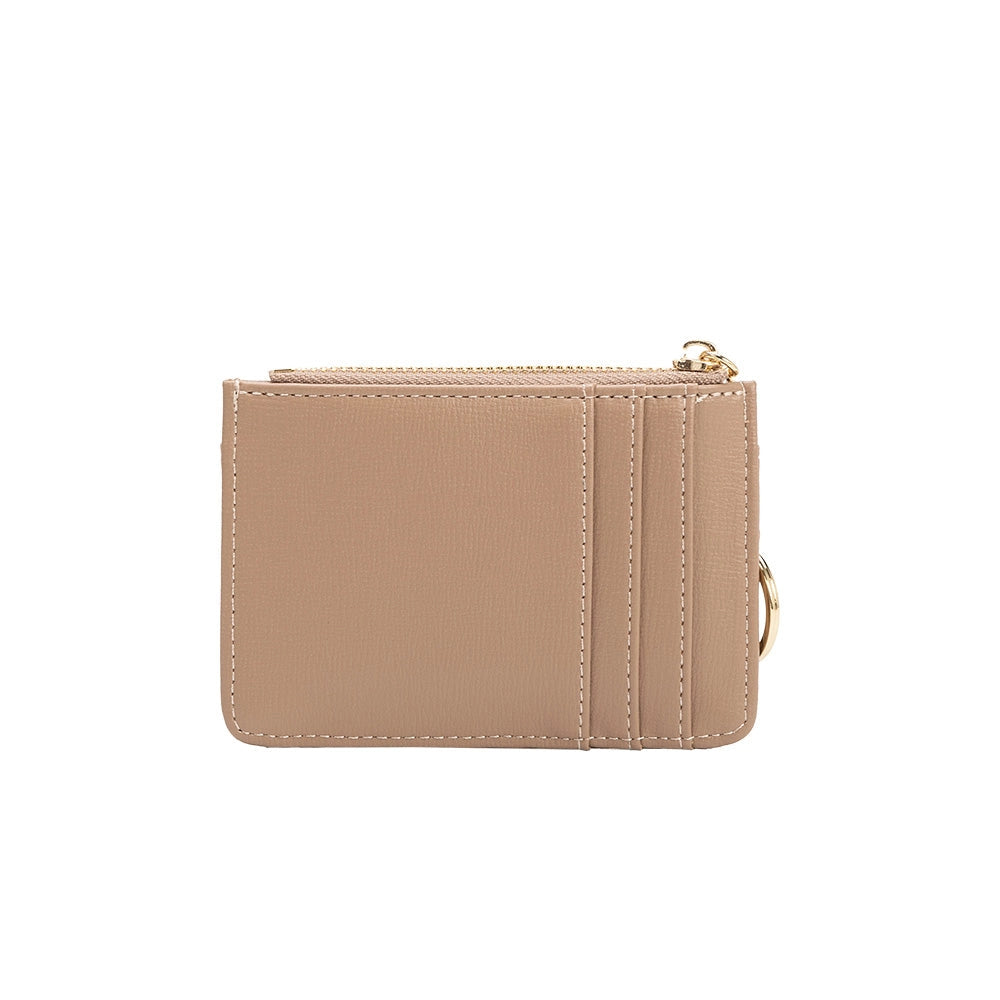 Kara Vegan Card Case Wallet | Nude