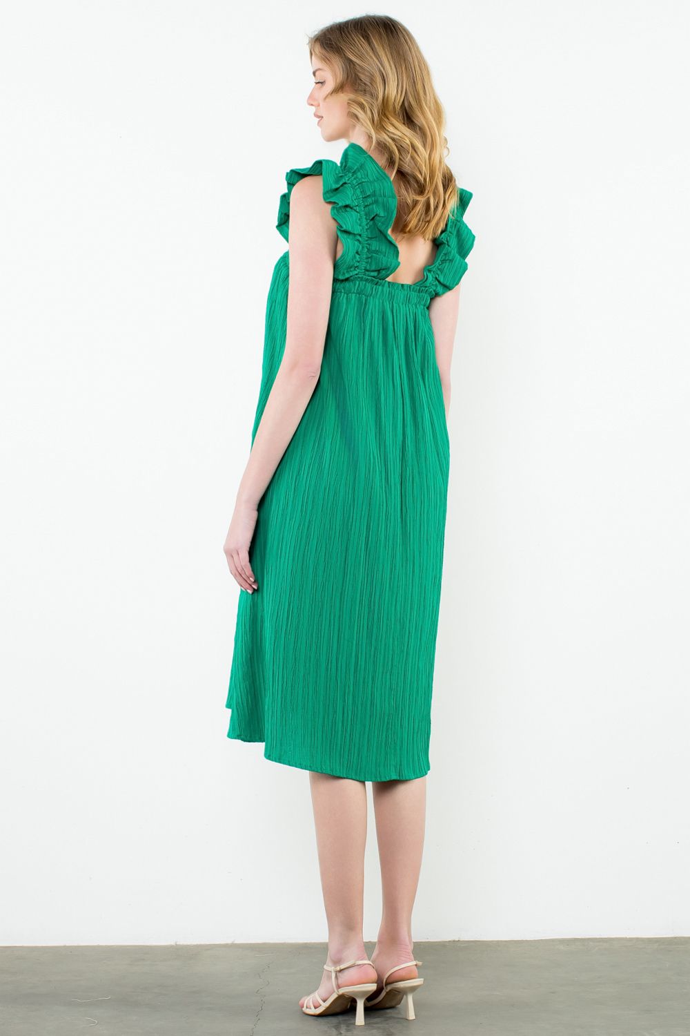 Maria Textured Dress | Green