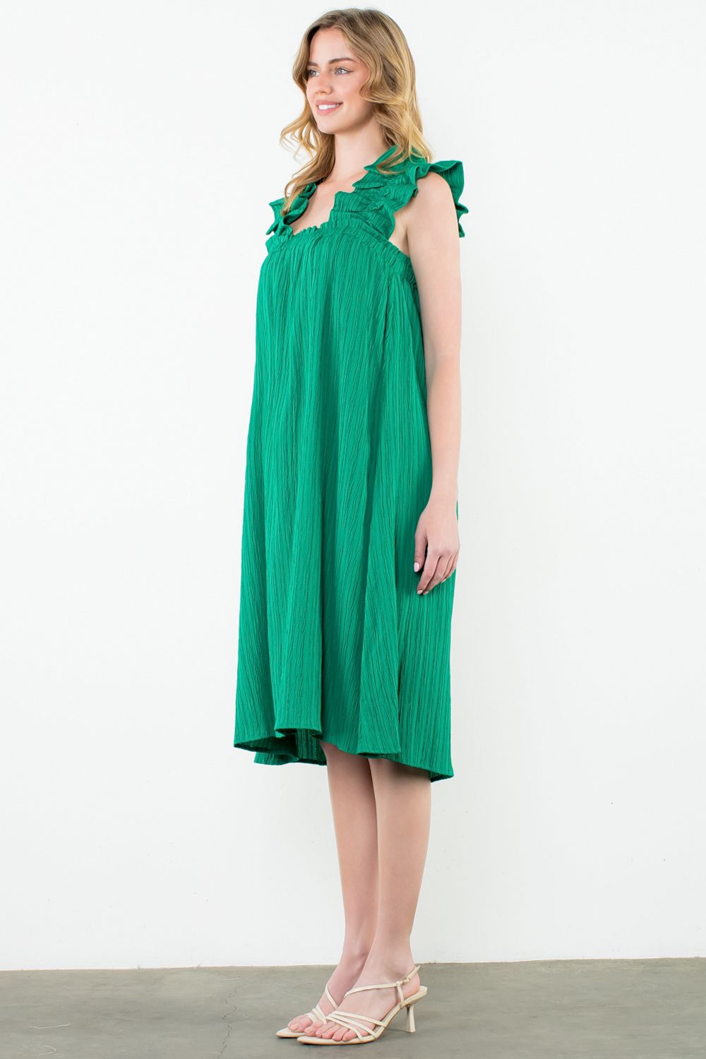 Maria Textured Dress | Green
