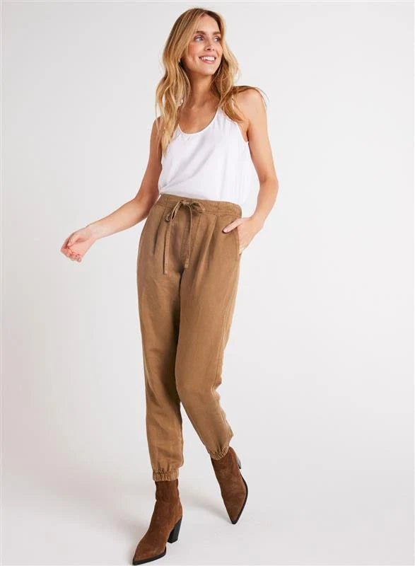 Luna Pleat Front Jogger Topaz Brown