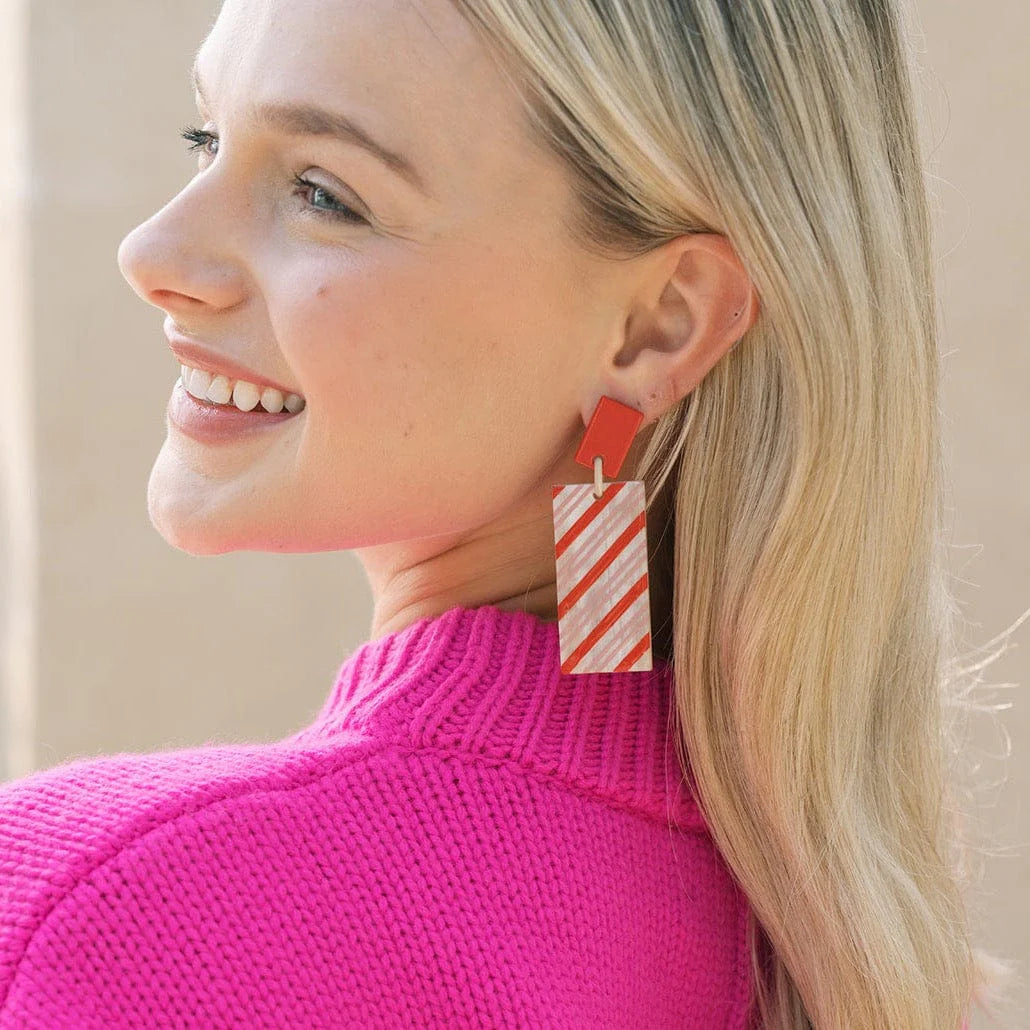 Candy Cane Cabana Earrings